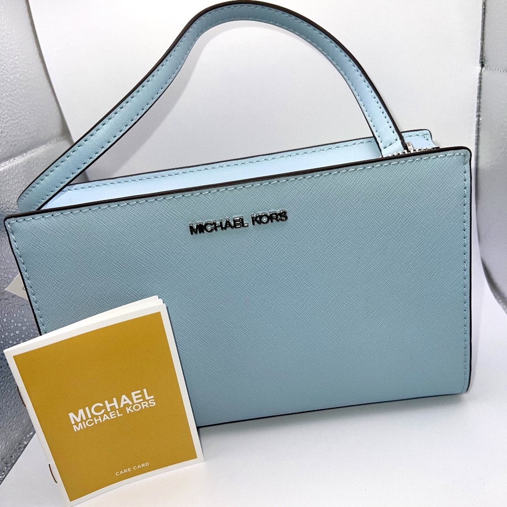 MAKE OFFER! Michael Kors Sheila Small Non-Leather Vegan Crossbody Bag Vista Blue